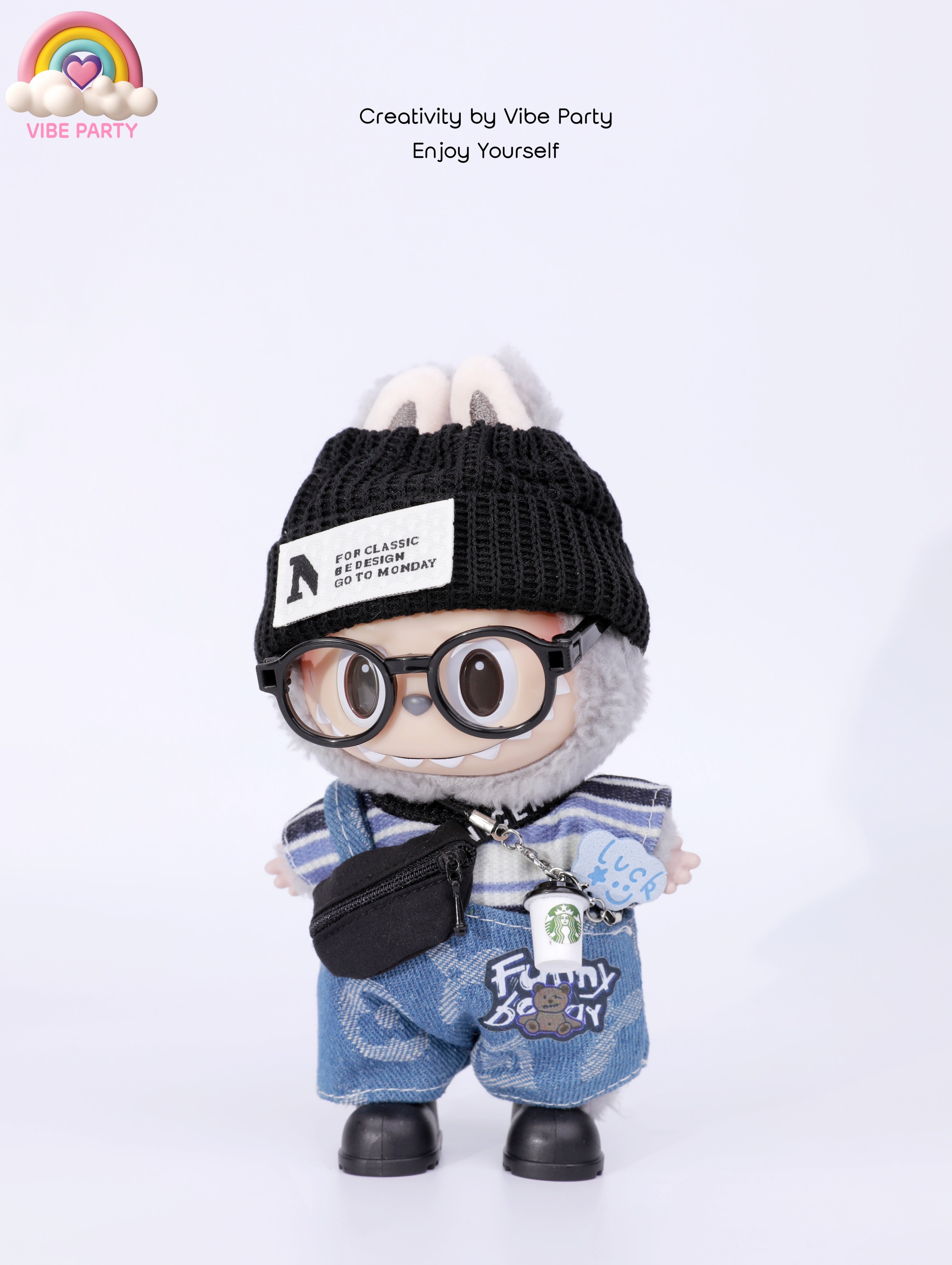 LBB Doll Clothes - Cool Bear Hat Trendy 6-Piece Set (Doll Not Included)