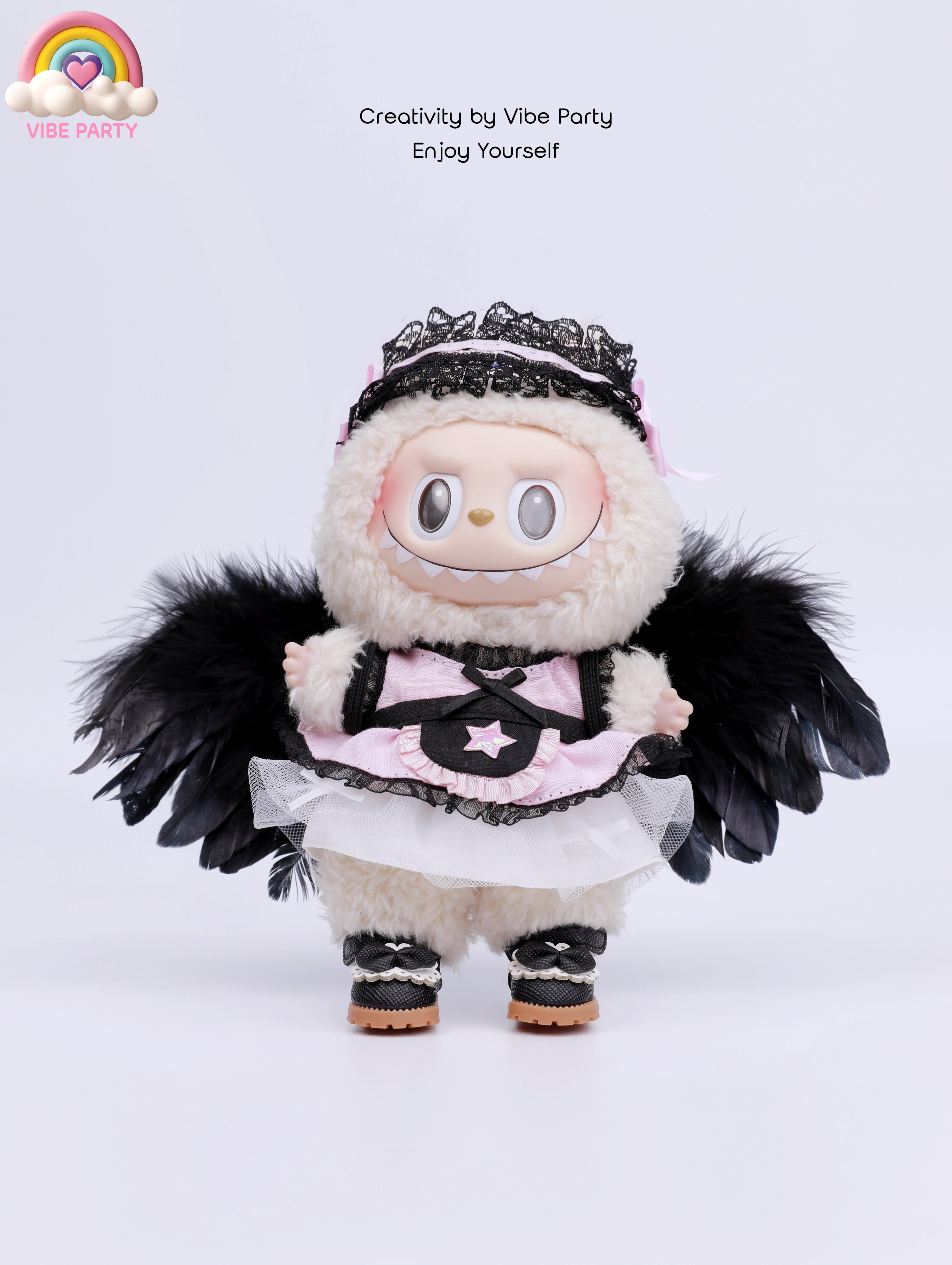 LBB Doll Clothes - Dark Maid Sweet & Edgy Style 4 - Piece Set (Doll Not Included)