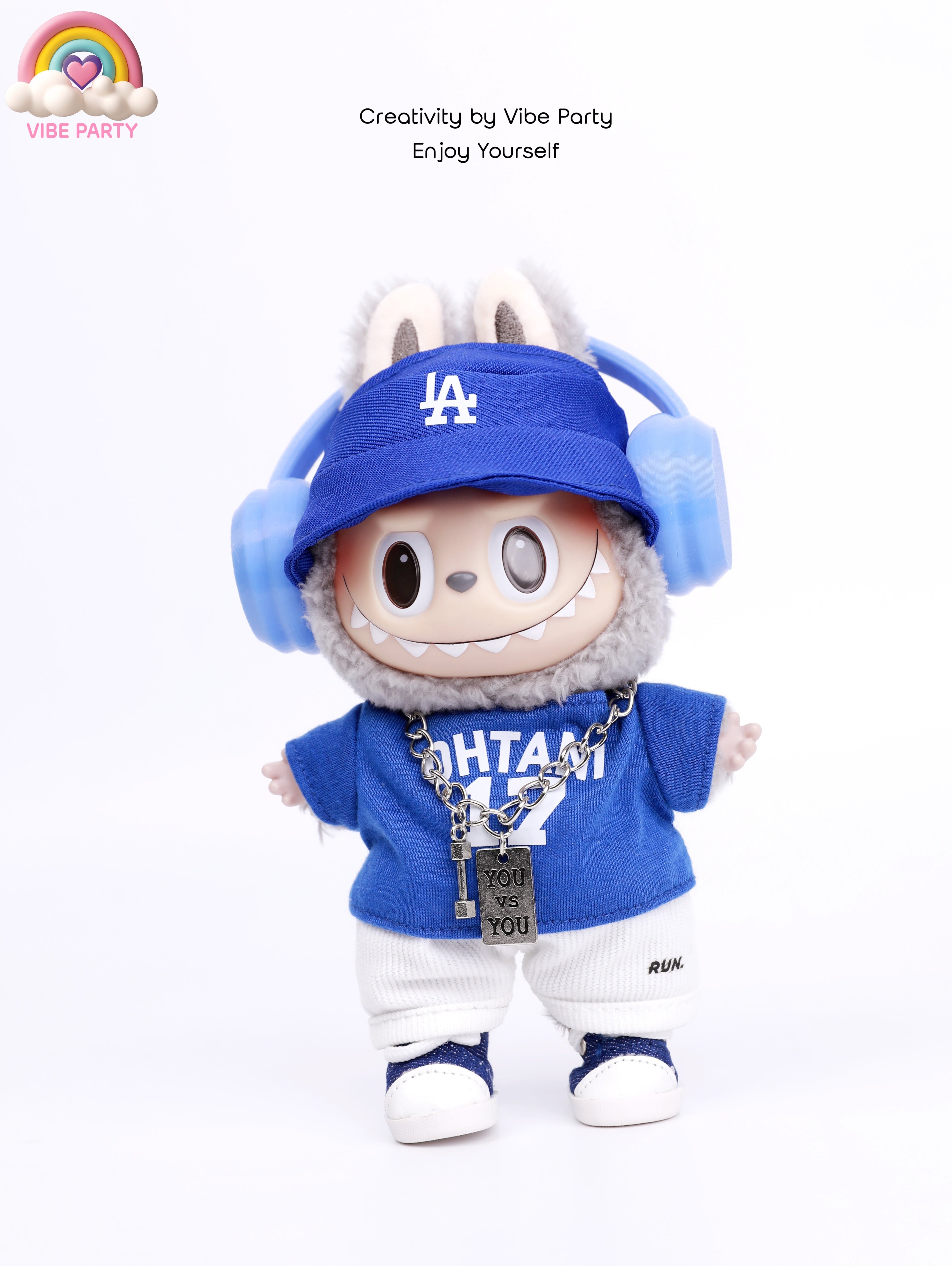 LBB Doll Clothes - Blue Jersey Set 6-Piece Set (Doll Not Included)