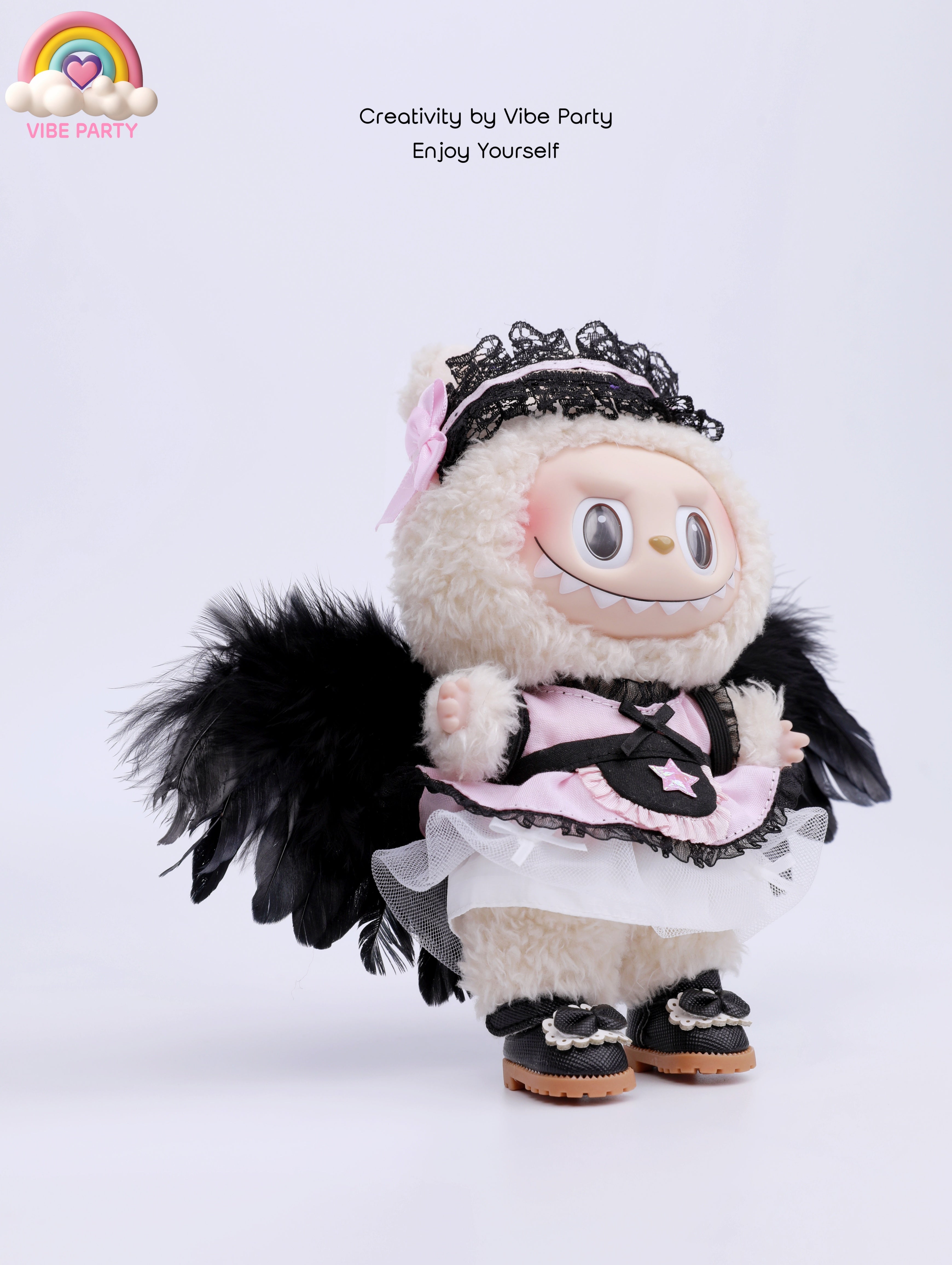 LBB Doll Clothes - Dark Maid Sweet & Edgy Style 4 - Piece Set (Doll Not Included)