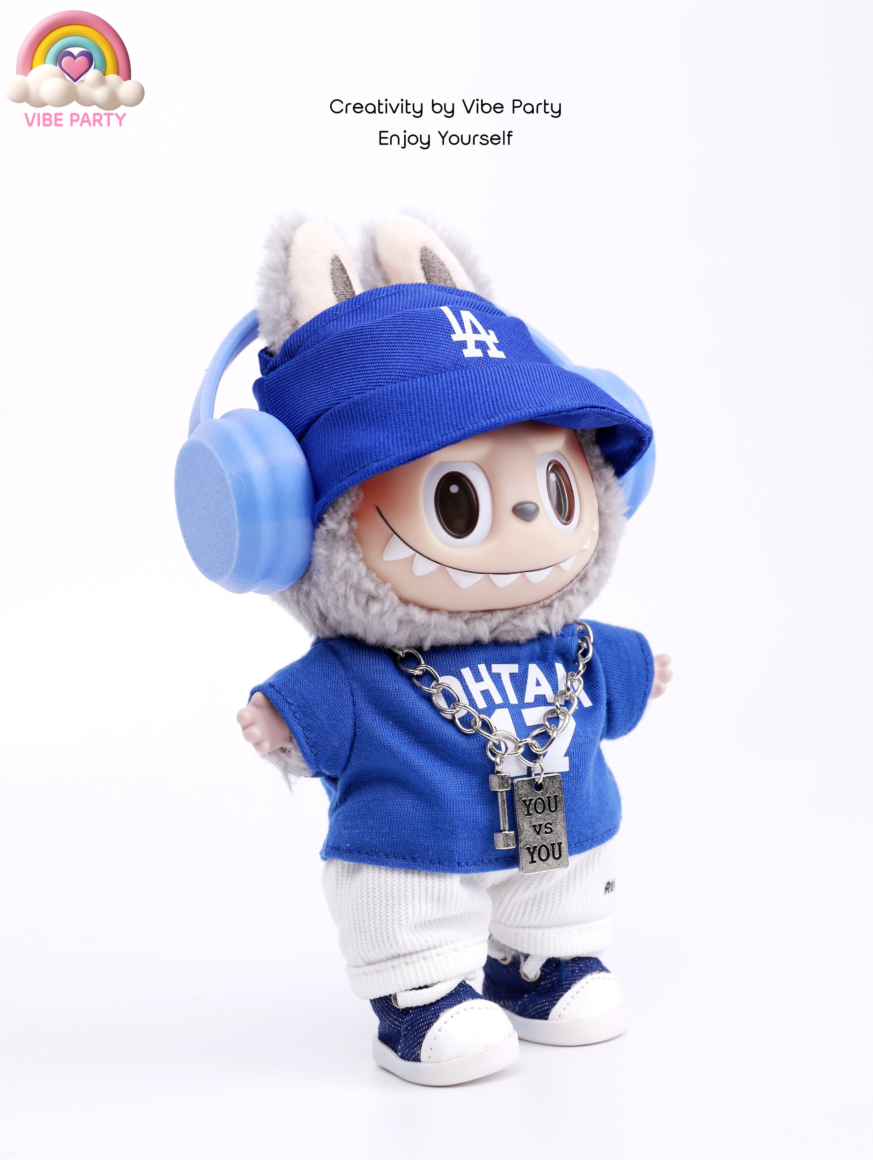 LBB Doll Clothes - Blue Jersey Set 6-Piece Set (Doll Not Included)