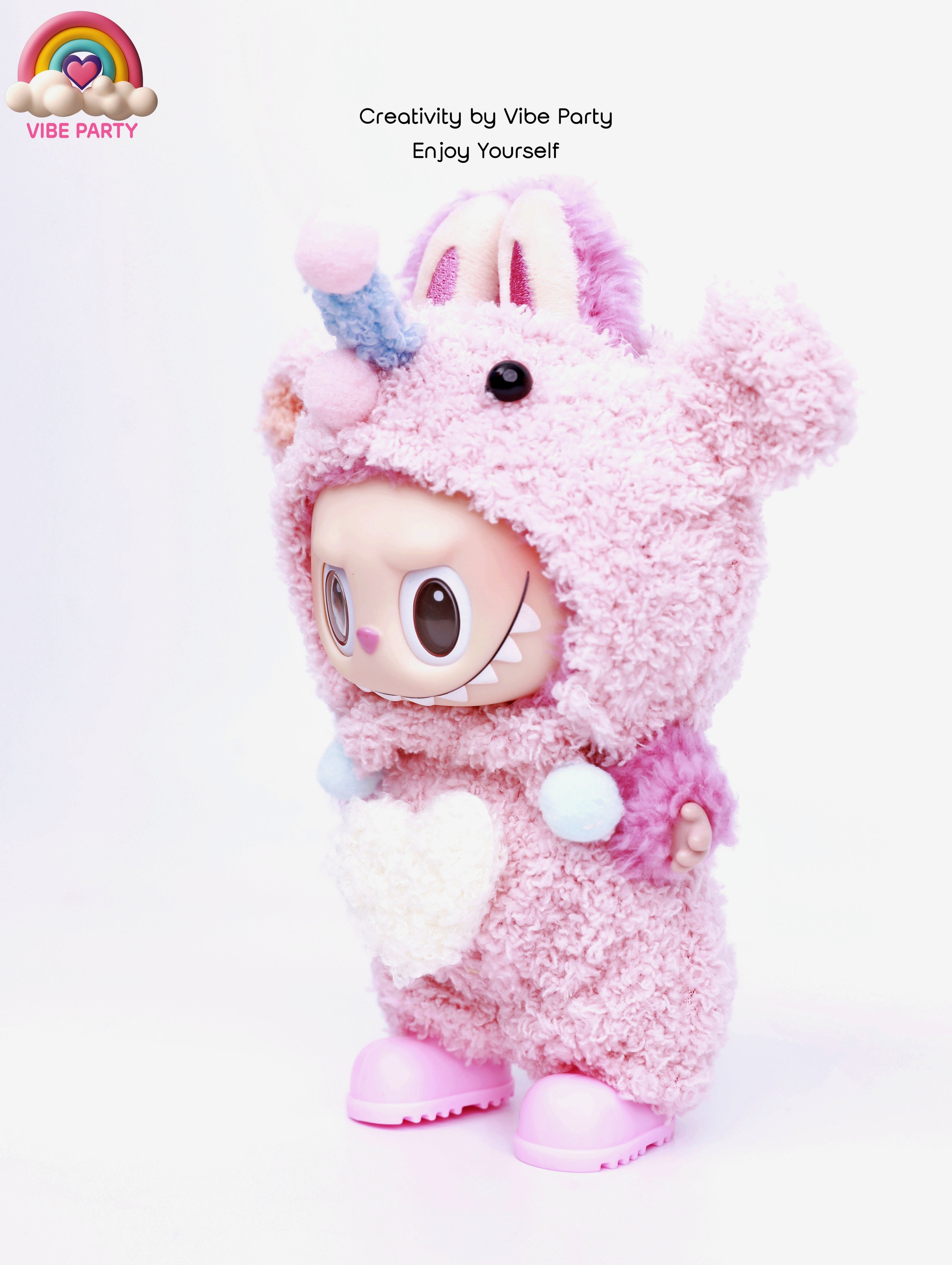 LBB Doll Clothes - Pinky Unicorn 3-Piece Set (Doll Not Included)