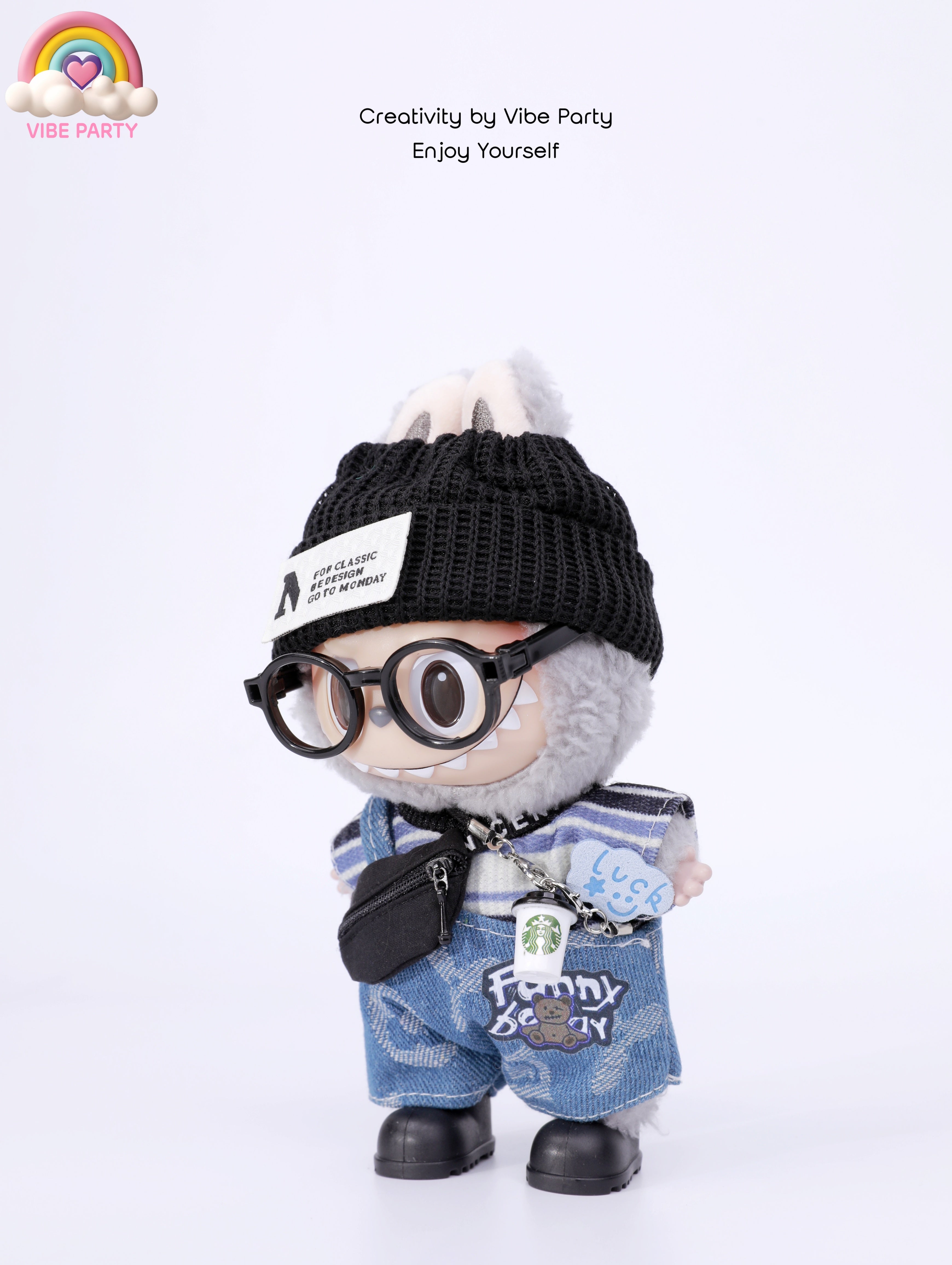 LBB Doll Clothes - Cool Bear Hat Trendy 6-Piece Set (Doll Not Included)