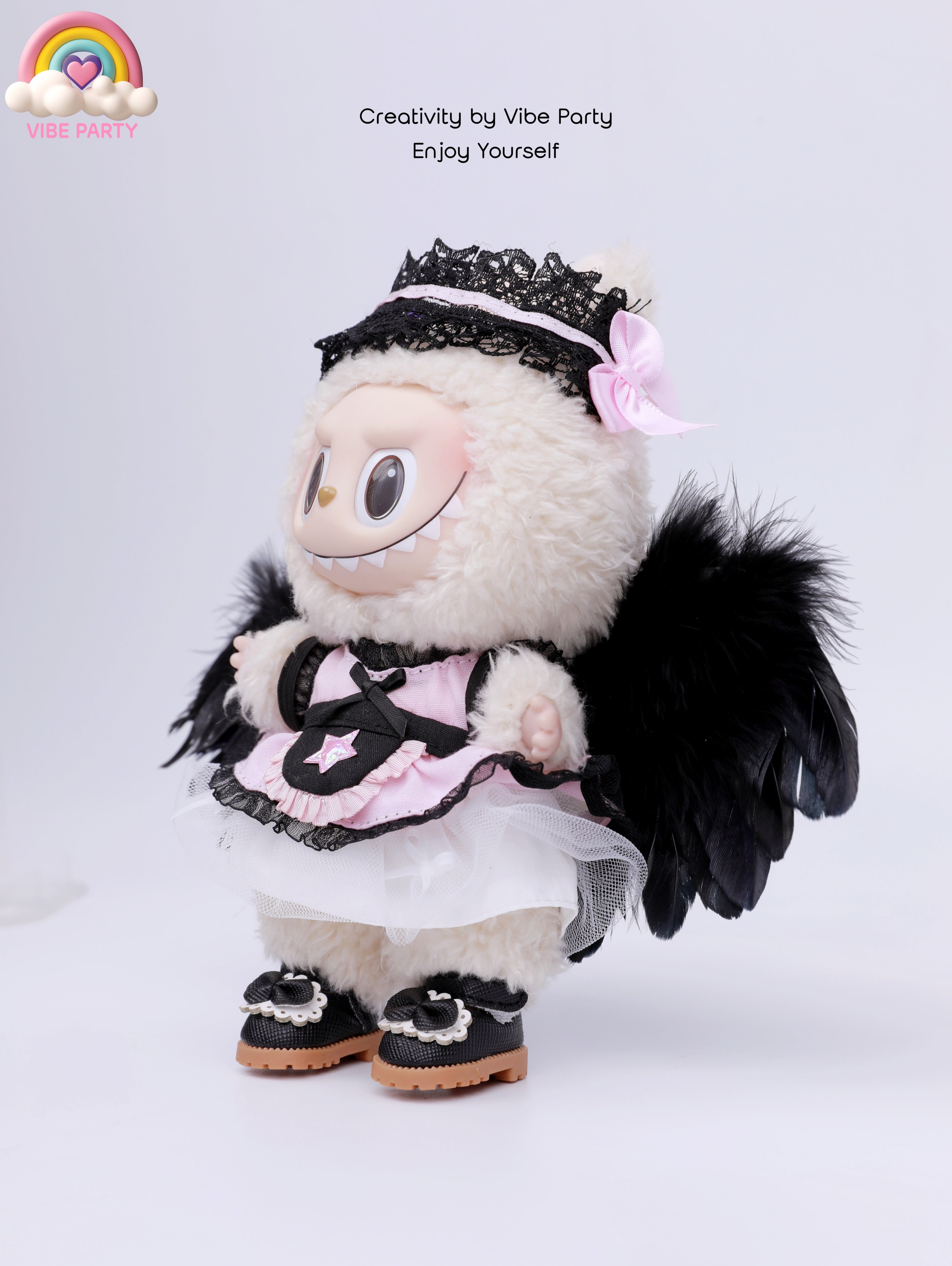 LBB Doll Clothes - Dark Maid Sweet & Edgy Style 4 - Piece Set (Doll Not Included)
