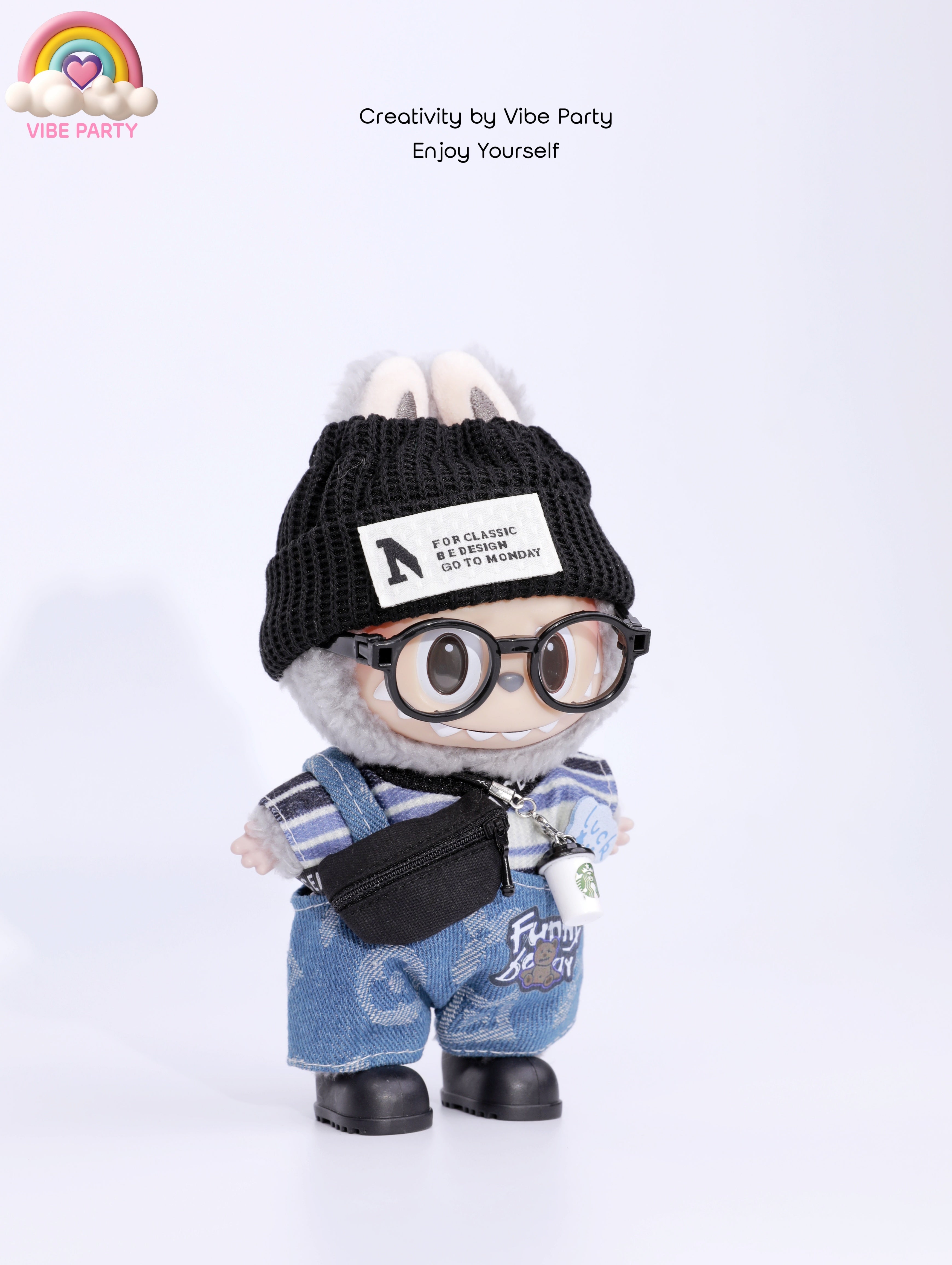 LBB Doll Clothes - Cool Bear Hat Trendy 6-Piece Set (Doll Not Included)