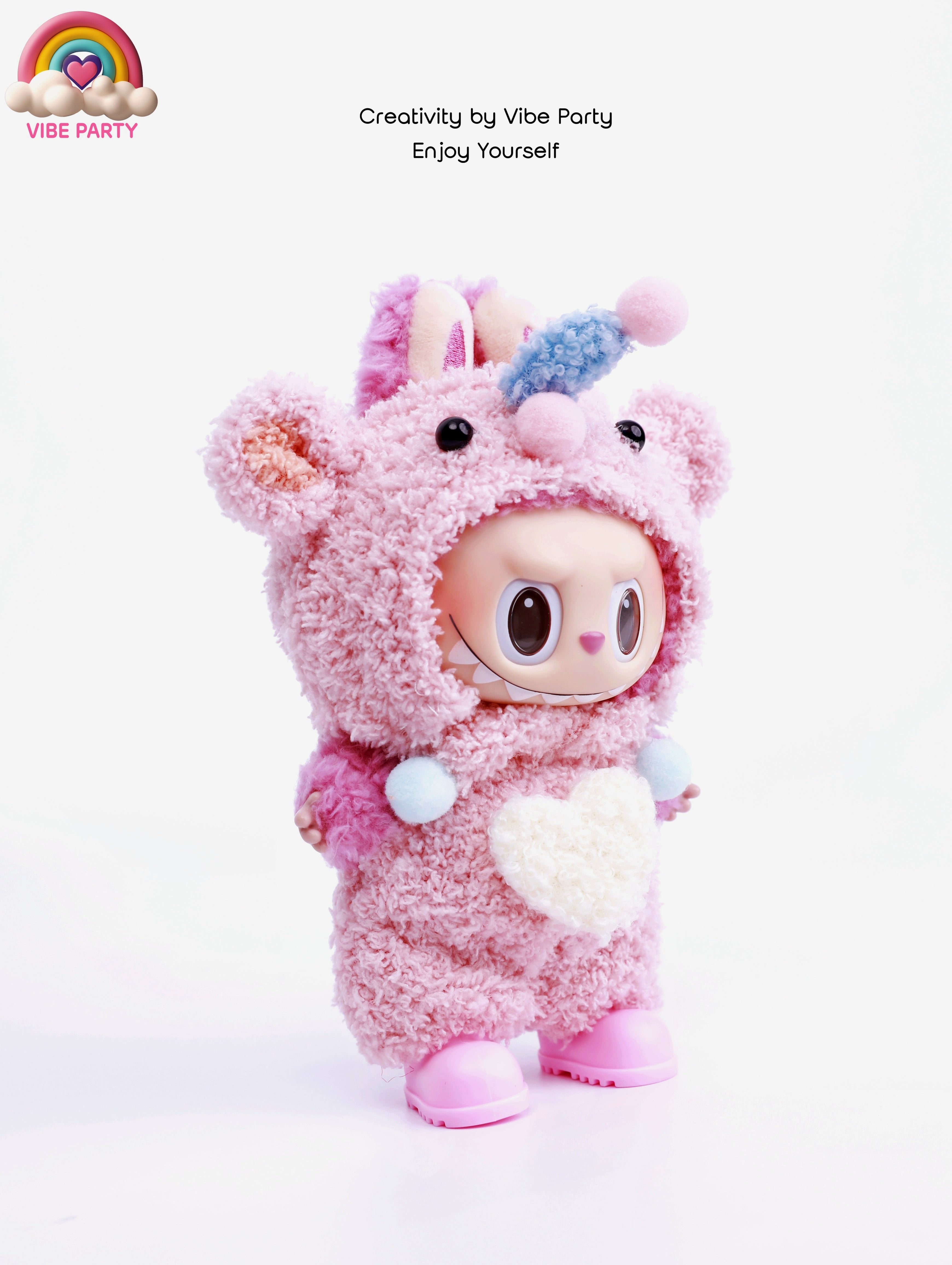 LBB Doll Clothes - Pinky Unicorn 3-Piece Set (Doll Not Included)