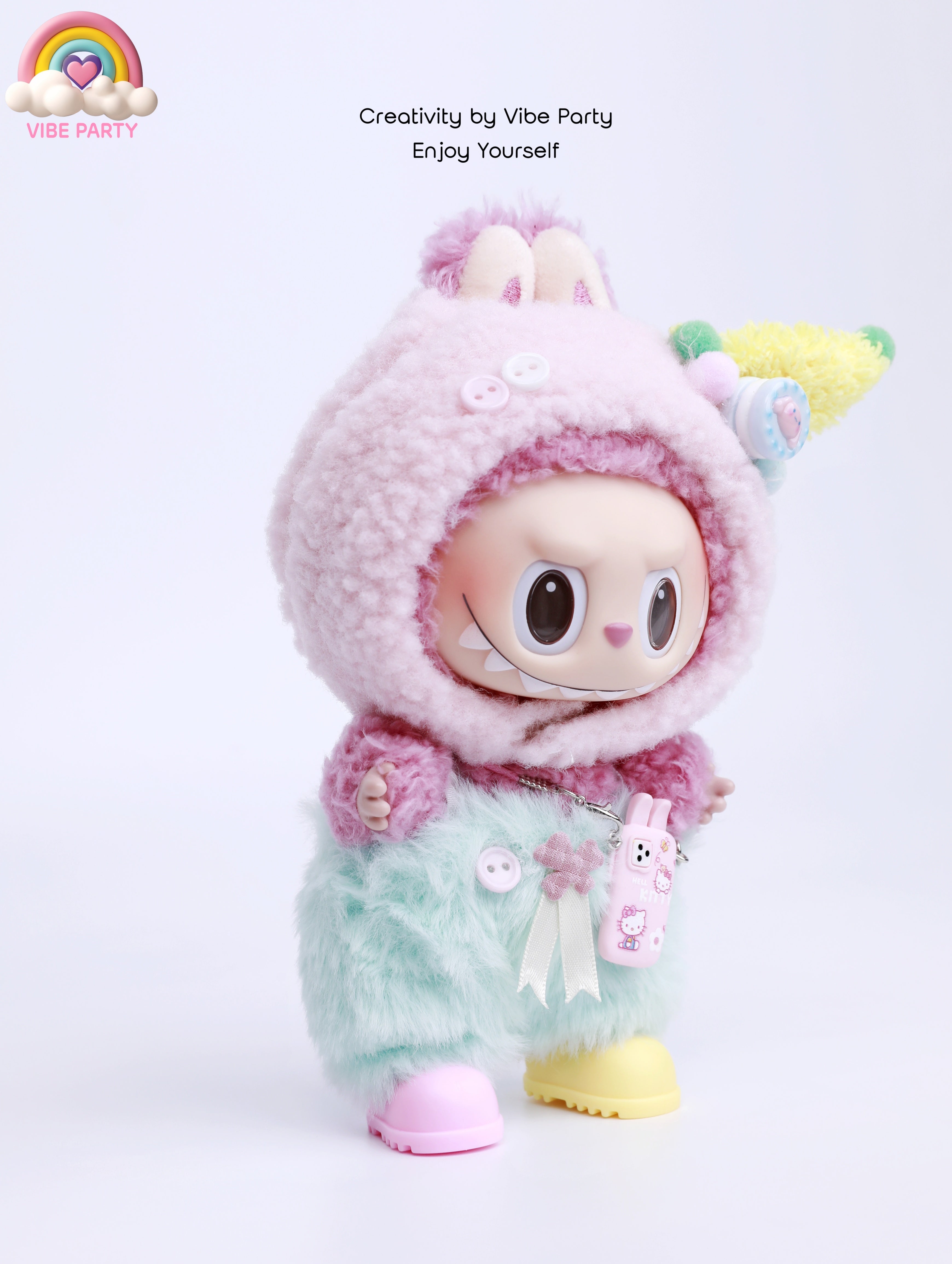 LBB Doll Clothes - Dreamy Pink-Blue Cute 5-Piece Set (Doll Not Included)