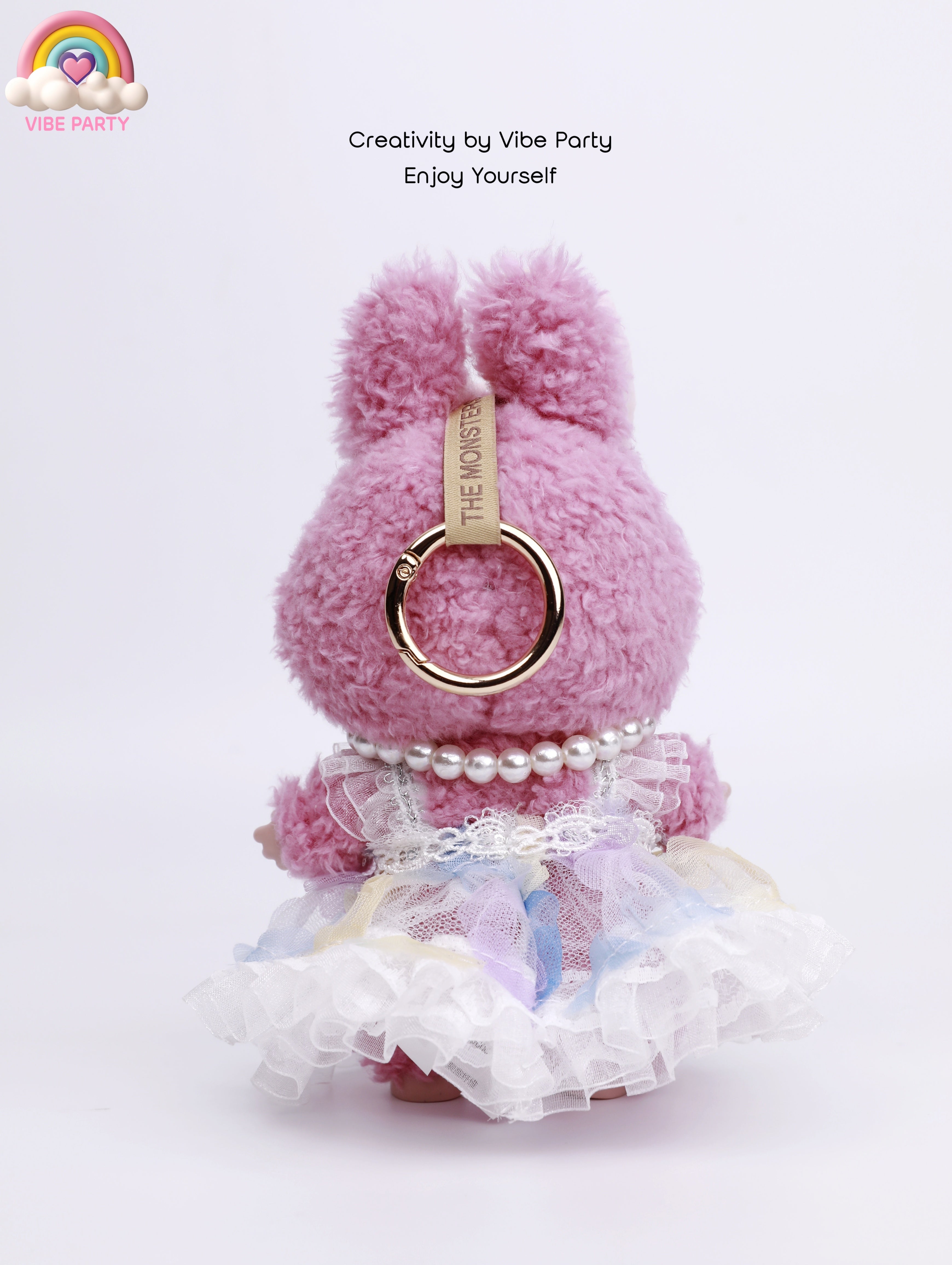 LBB Doll Outfit - Pink Feather Princess Dress 3 - Piece Set (Doll Not Included)